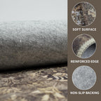 Washable Runner Hallway Rug,Low Pile 2x6 Non Slip Non-Shedding Kitchen Carpet Soft Indoor Stain Resistant Rug for Bedroom Laundry Room Bathroom Brown Floral