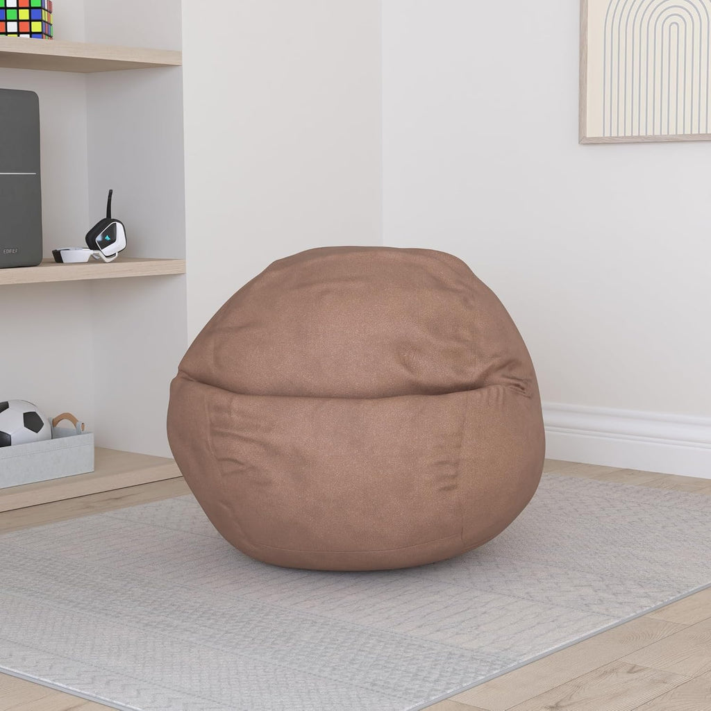 YuppieLife Big Durable Bean Bag Cover for Adults(Just Cover,No Filler) 4Ft Machine Washable Large Size Sofa Cover （Chocolate）