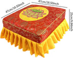 Kneeling Meditation Stool Prayer Stool with Washable Cover Flat Seat Comfortable for Adults Meditation Floor Seat for Praying