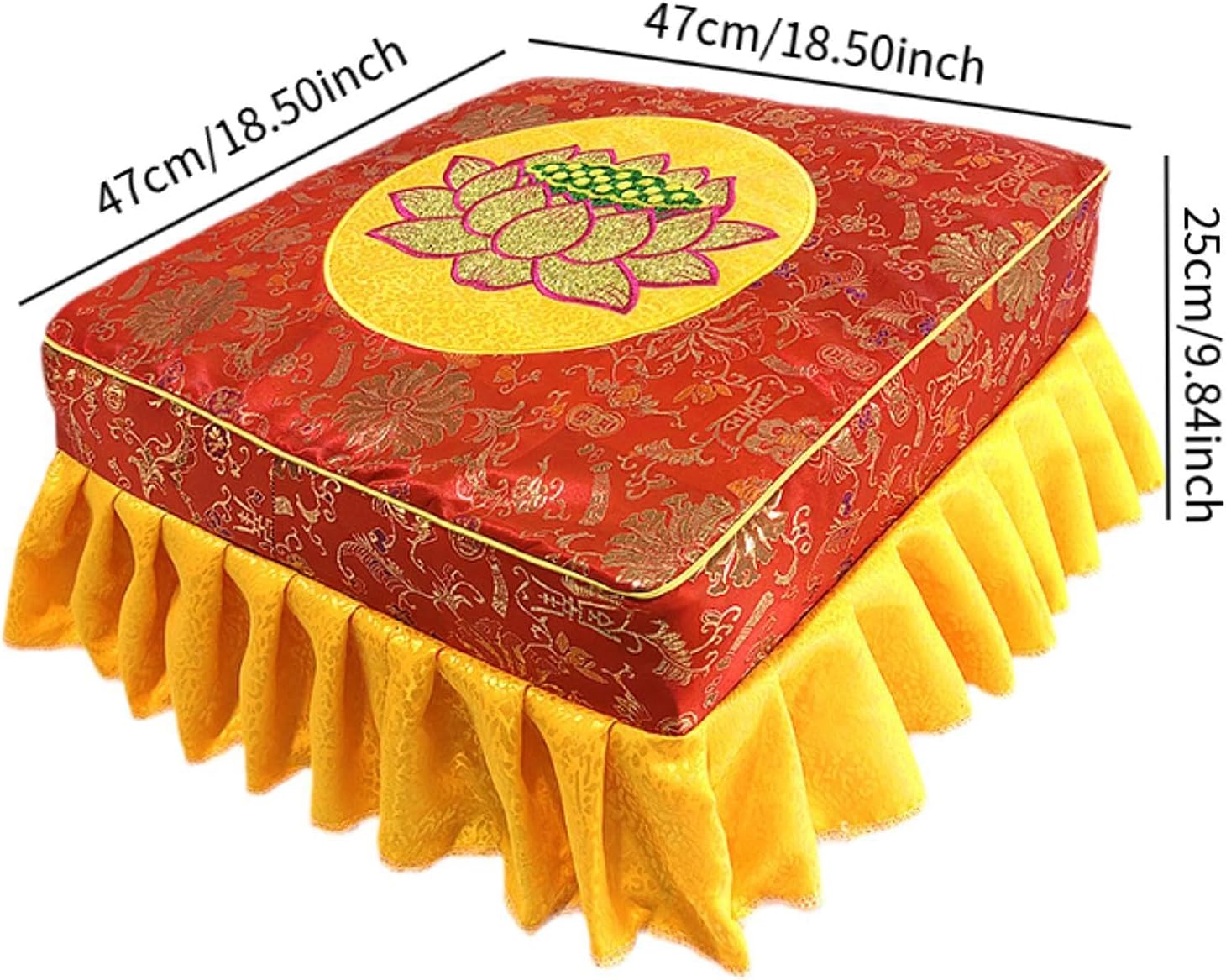 Kneeling Meditation Stool Prayer Stool with Washable Cover Flat Seat Comfortable for Adults Meditation Floor Seat for Praying