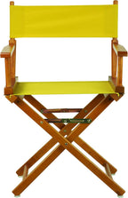 Casual Home Director's Chair ,Honey Oak Frame/Yellow Canvas,18" - Classic Height