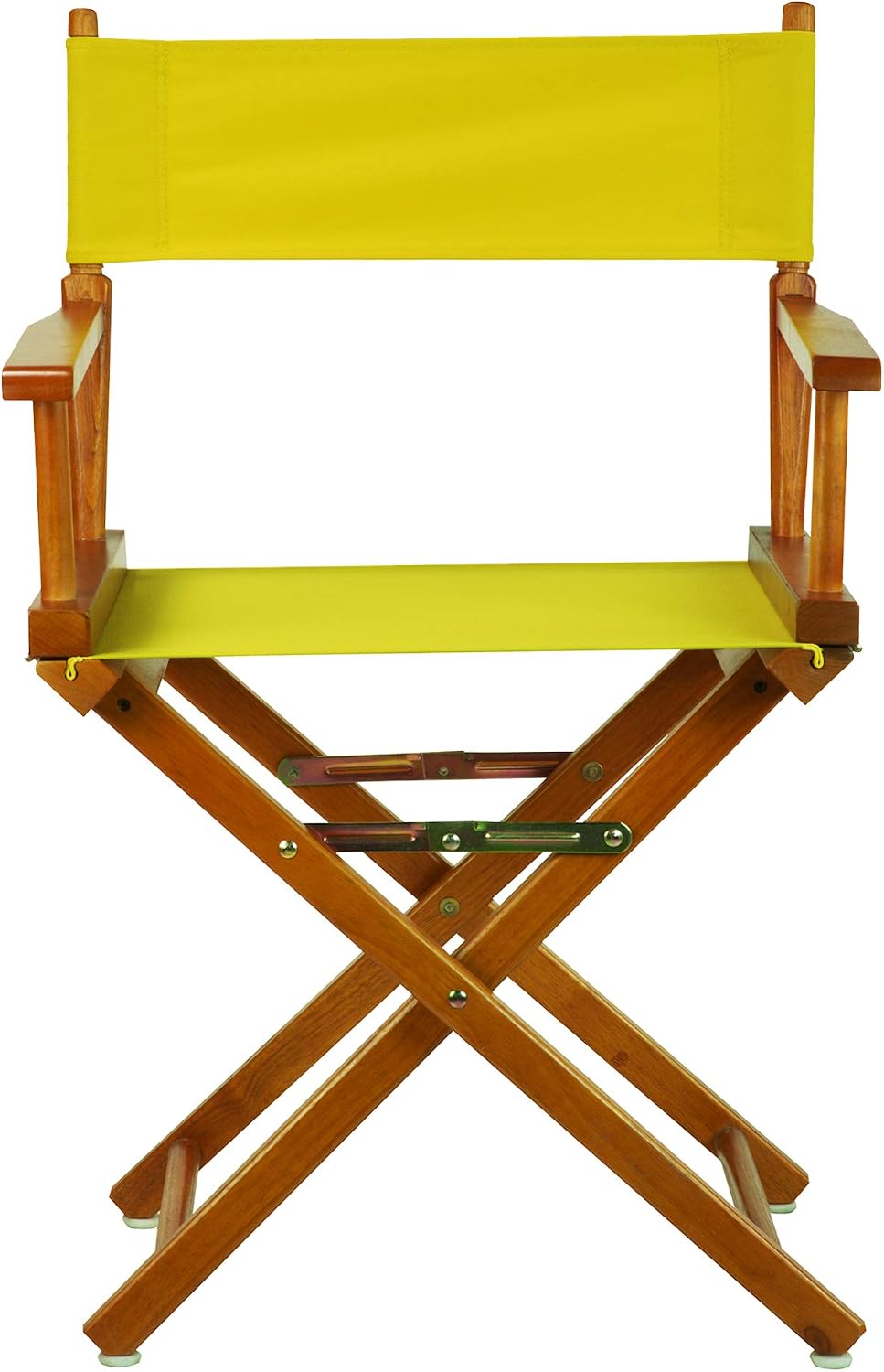 Casual Home Director's Chair ,Honey Oak Frame/Yellow Canvas,18" - Classic Height