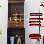 Meditation Cabinet with Drawers and Shelves, Altar Table with Large Storage Space, Elegant and Atmospheric Prayer Furniture, Suitable for Entrance, Living Room, Study Rose Color 50cm