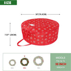 Christmas Wreath Storage Container - 30 Inch Wreath Storage Organizer bag -Durable Handles - Holiday and Seasonal Wreath Storage Bags - 1 Pack
