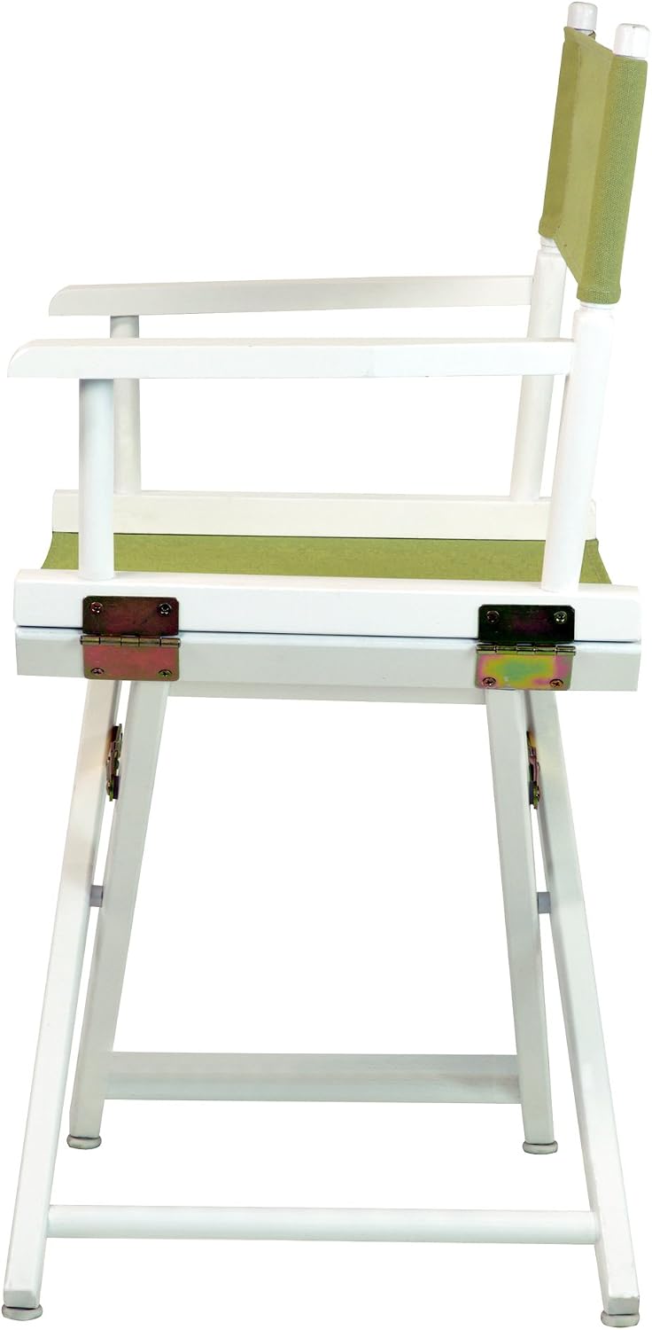 Casual Home 18" Director's Chair White Frame with Olive Canvas