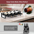 Stackable Wine Rack Countertop, 4 Bottles Wine Bottle Holder for Inside Cabinet, Small Tabletop Wine Holder Stand for Pantry Bar, 1-Tier Angle Adjustable Wine Bottle Rack for Tight Spaces