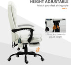 Massaging Office Chair with 7 Vibrating Motors and Reclining Feature