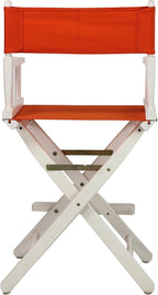 Casual Home 24" Director's Chair White Frame with Tangerine Canvas, Counter Height