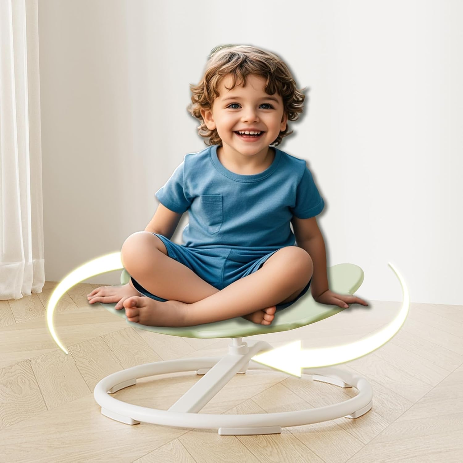Sensory Toys Spinning Chair for Kids, Indoor Autism Sensory Toys Rocking Chair Toys for Autistic Kids Ages 3-5, Sensory Items for Classroom Balance Coordination Focus Green