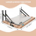 Projector Shelf,16.2" x 11"(L*W),Router Wall Mount Floating Shelf,Projector Mount Rack Holder,Modem Cable Box for Xbox Series PS5 PS4 Wood SS1