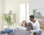 Nurture& Gliding Ottoman - Premium Ottoman Footrest for Nursery or Living Room, Features Premium, Stain-Resistant Performance Fabric in a Sleek, Smooth Glide Design. (Gray)