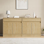 Housoul Buffet Cabinet with 2 Doors and Drawer, Coffee Bar Cabinet with Adjustable Shelf, Modern Kitchen Buffet Sideboard for Living Room, Kitchen, Natural