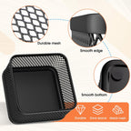 MaxGear Paper Clip Holder 4 Pack, Stackable Paperclip Organizer for Desk, Mesh Paper Clip Dispenser Binder Clip Holders, Black Desk Accessories for Office, Home, School