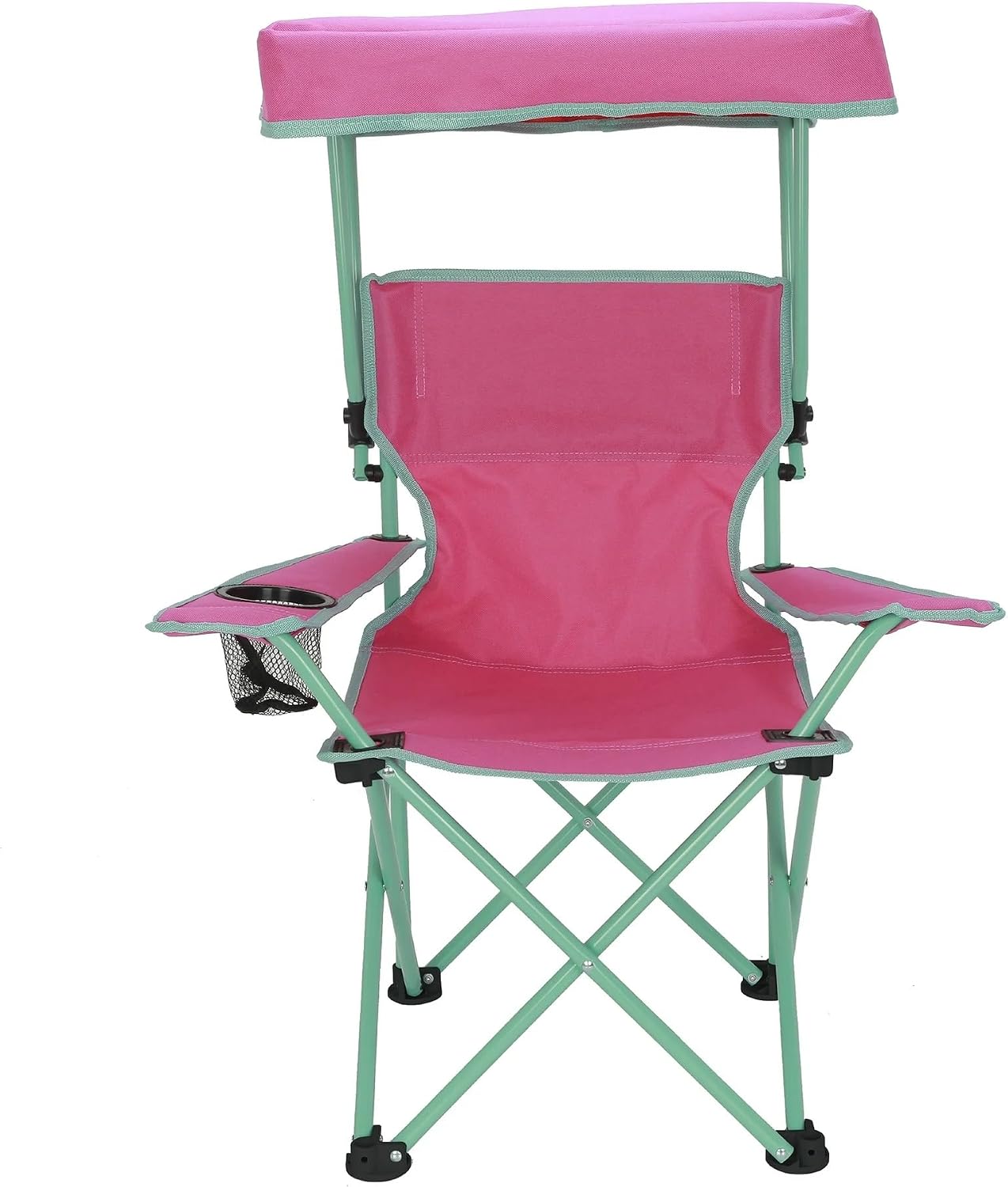 Kids Canopy Chair with Safety Lock (125 lb. Capacity), Pink/Green