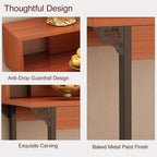 Solid Wood Altar Table, Prayer Meditation Table with Storage, Buddhist Shrine Cabinet for Small Spaces, Pooja Stand for Home Temple and Office Puja Mandir God(Black,60 * 42cm/23.6 * 16.5in)