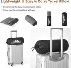 Small Shredded Memory Foam Pillow, Camping Pillow Travel Pillow - Compressible Medium Firm, Breathable Cover, Ideal Backpacking Hiking, Airplane and Car