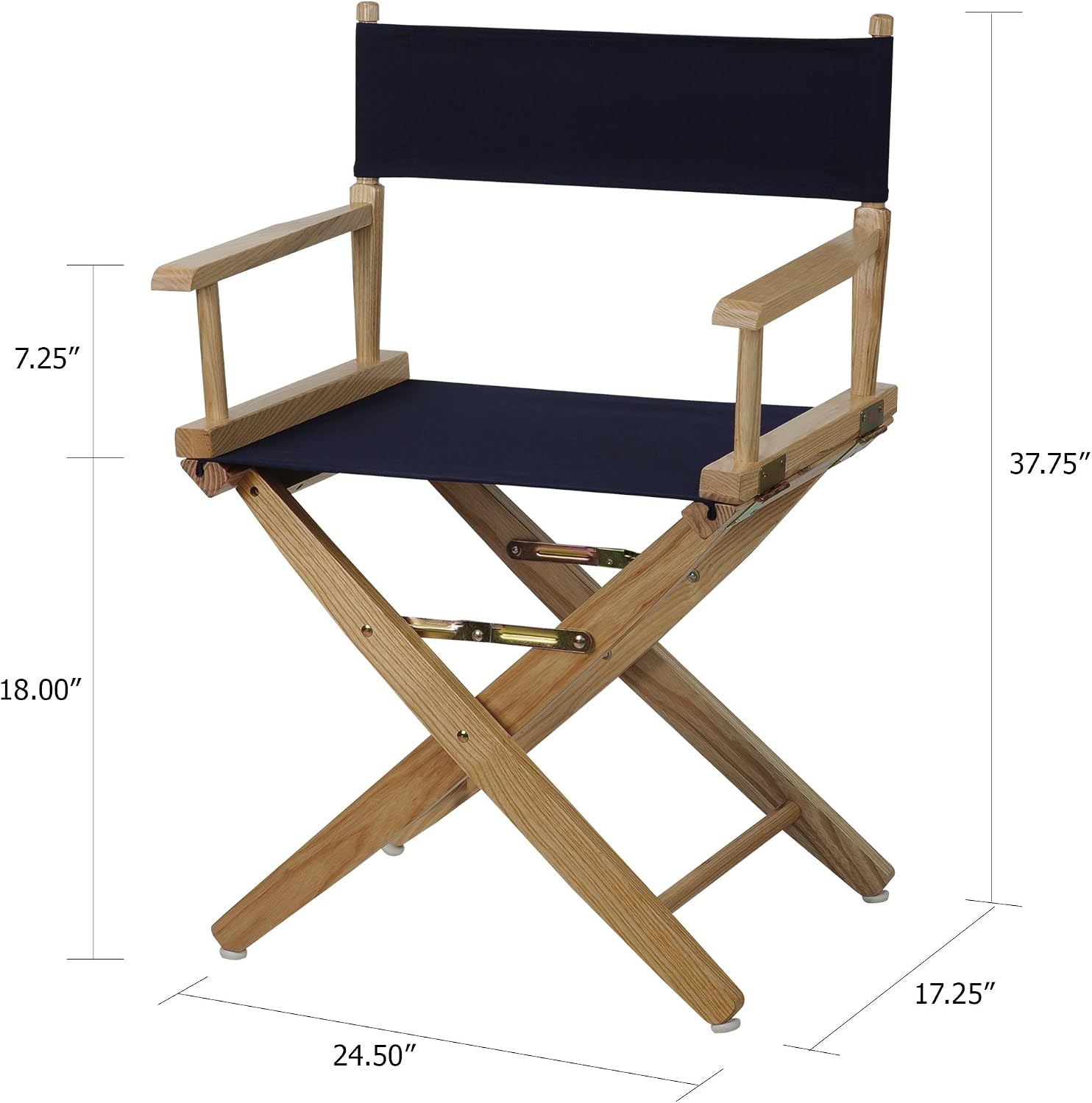 American Trails Extra-Wide Premium 18" Director's Chair Natural Frame with Navy Canvas