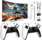 2026 New Wireless Retro Game Console, 23 Emulators and 40000+Games, Plug and Play 4K HDMI TV Game Stick, with Dual 2.4G Wireless Controllers (81G)