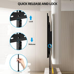 HOME VISION TV Wall Mount Fixed for Most 26-65 Inch Flat/Curved TVs with Max VESA 400X400mm up to 99Lbs Fits 16 Inch Wood Studs, Universal Low Profile Wall Mount TV Bracket, Space Saving HV8401