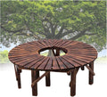 Tree Bench Wrap Around,Wooden Curved Bench Weatherproof Outdoor Benches,for Garden,Lawn