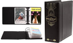 2Fold Binder for Holding Broadway Play Program and Theater Programs with 30 Custom Sheet Protectors - PU Leather - Fits Programs from Mid 1980s to Modern (Black/Gold Foil)