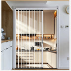 Clear Panel Accordion Door for Kitchen Bedroom, Folding Room Divider with Aluminum Frame, Interior Privacy Door for Laundry Closet(60x210cm(24"x83"))