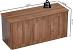 40''W 15''D Foot End of Bed Hidden Storage Bench with Lift Top Storage and Seating, Shoe Trunk Chest Bench Seat for Bedroom, Living Room, Entryway, Hallway, Under Window-Walnut