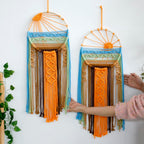 Artilady Sunset Wall Art Dream Catcher - Macrame Wall Hanging Large Dreamcatchers, Hand Woven Boho Tapestry Colorful Sun Wall Decor for Bedroom Nursery Living Room Nursery (Sunset)