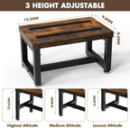 Step Stool, NomNest Height-Adjustable Wooden Step Ladder Metal Foot Stool Small Kitchen Stool Helper for Toddler Adults, Ladder Chair for Home Bedside Bathroom Sink Potty