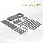 Psilvam Outdoor Potting Bench with Sink, Rot-Resistant HDPS Potting Table for Outside Garden, All-Weather Use (Gray)