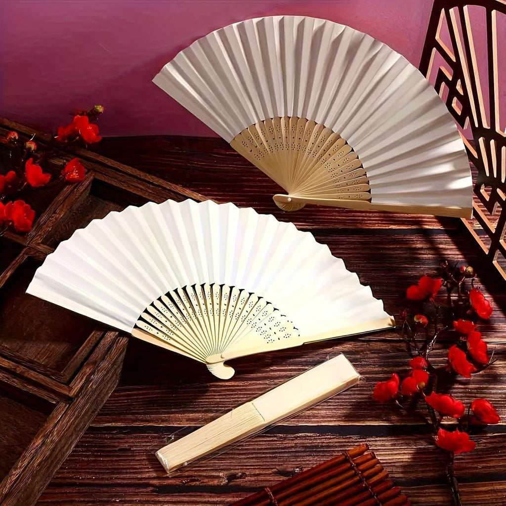 Foldable Handheld Fan Set, Wedding Gifts & Party Favors, Decorative Practical Fans for Wedding Party, 9 Pcs Set