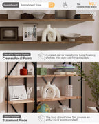 Hug Donut Decorative Vase Set - Modern Nordic Boho Style Vases Home Decor, Matte Ceramic Decorations for Living Room Shelf, Bookshelf Mantle Entryway Table or Console Décor (Cream White)
