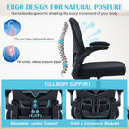 Drafting Chair Tall Office Chair, Standing Desk Chair with Flip-Up Armrests, Breathable Mesh High Chair Adjustable Height, Ergonomic Computer Chair with Lumbar Support and Adjustable Footrest Ring