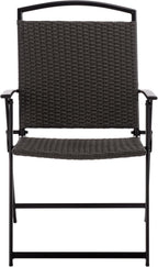 SAFAVIEH Outdoor Patio Furniture Collection – Dory Rattan Weave Folding Chair (PAT6902)
