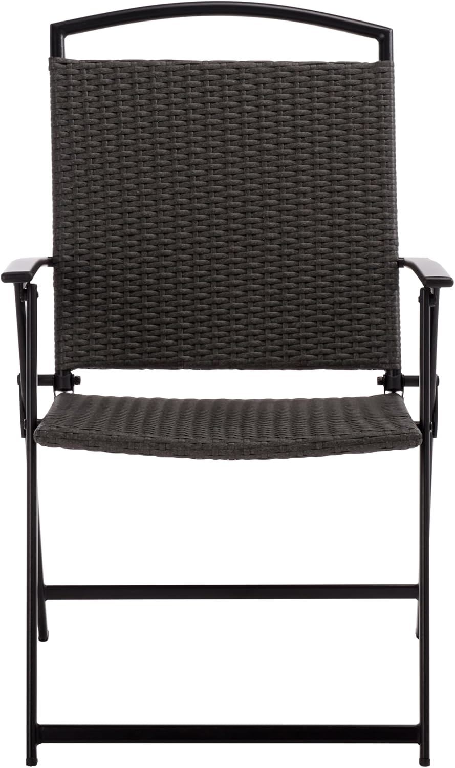 SAFAVIEH Outdoor Patio Furniture Collection – Dory Rattan Weave Folding Chair (PAT6902)
