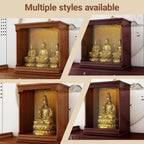 Solid Wood Tabletop Buddhist Table with Pull-Out Drawer, Tribute Personal Shrine Altar Table, Buddhist Prayer altars cabinets for Small Spaces(A,38 * 26 * 46cm/15 * 10.2 * 18.1in)