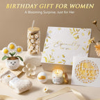 Birthday Gifts for Women Friendship, Womens Gifts for Birthdays Unique Happy Birthday Gift Basket for Best Friends Mom Sister Teen Girls Her Wife Girlfriend Coworker, Self Care Package Spa Gift Set