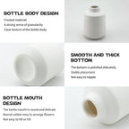 White Bud Vases Set of 12, Small Ceramic Vase in Bulk, Mini Pottery Vases for Pampas Grass Clay Vase for Wedding Table Centerpieces Decoration Modern Boho Rustic Home Decor DIY Gift