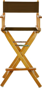 Casual Home 230-05/021-45 Director Chair 30" - Bar Height Honey OakFrame/Brown Canvas