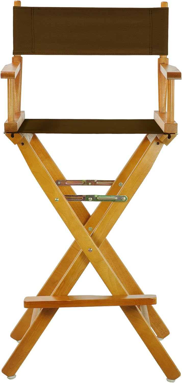 Casual Home 230-05/021-45 Director Chair 30" - Bar Height Honey OakFrame/Brown Canvas