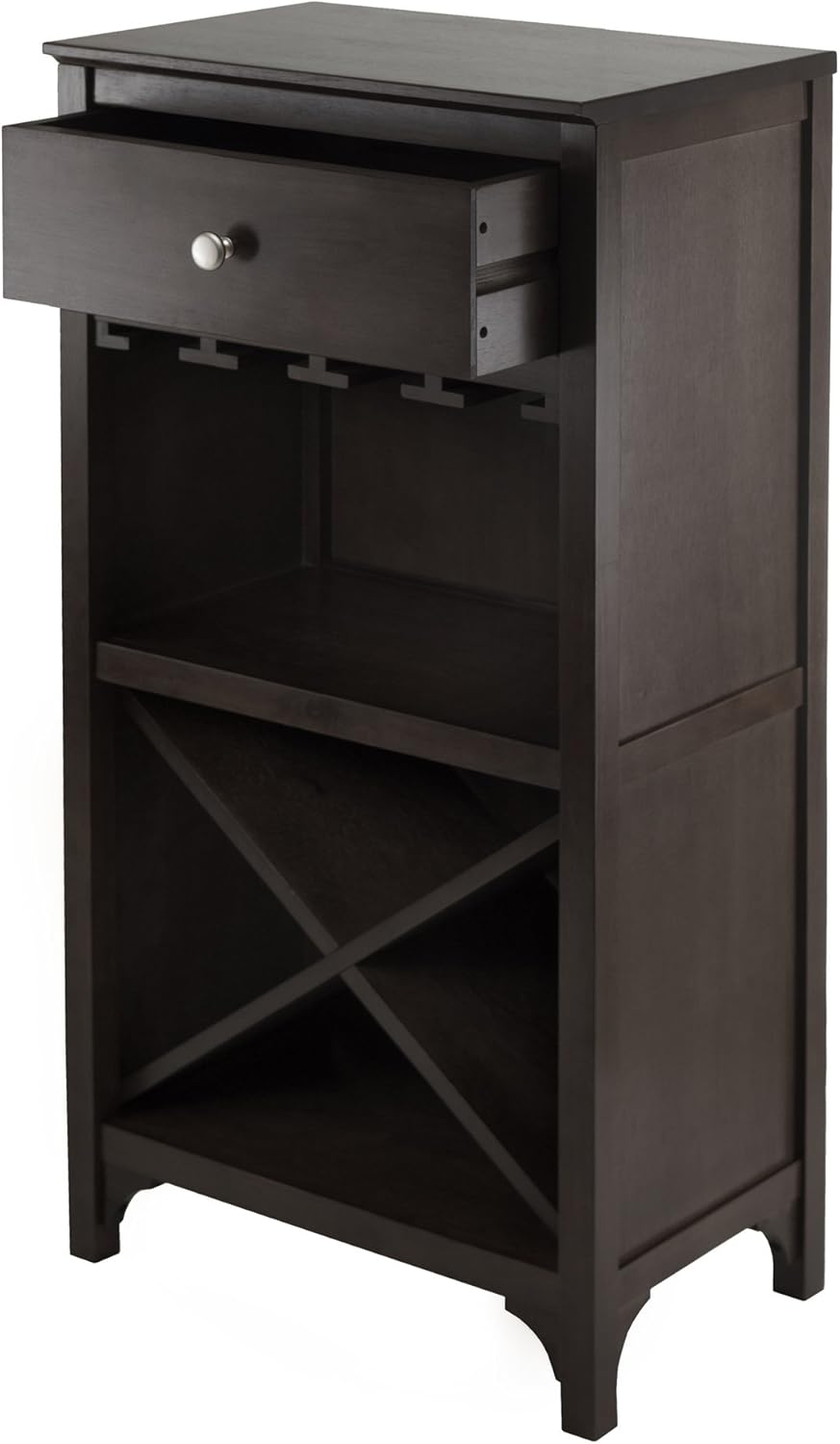 Winsome Ancona Wine Storage, Dark Espresso