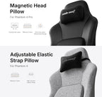 Anda Seat Phantom 4 Pro PVC Leather Gaming Chairs for Adults - Large Wide Seat Gamer Chair with Dynamic Lumbar Support, Ergonomic Video Game Seats with Magnetic Headrest - 3D Armrests, Royal Black