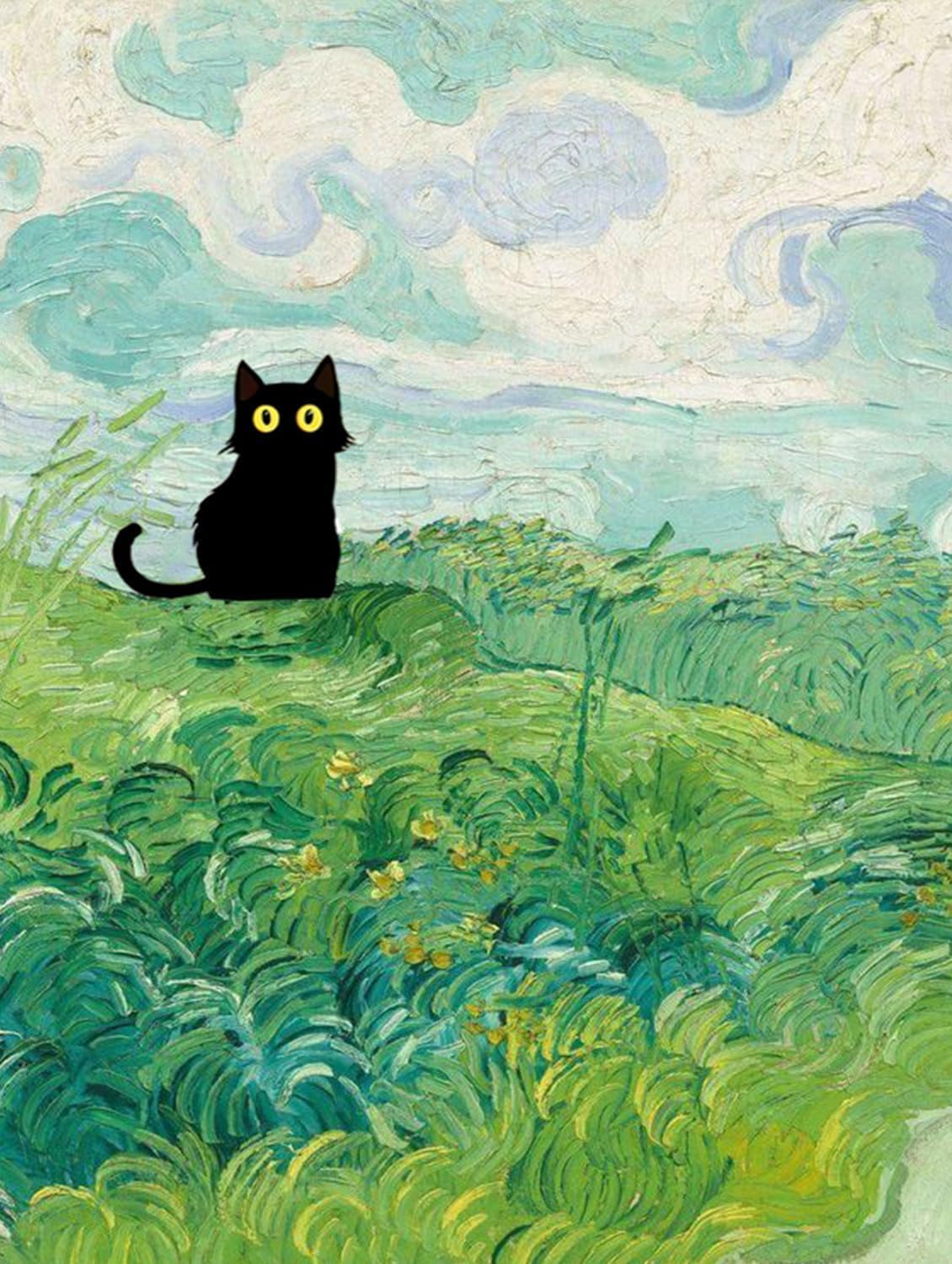 Adult Diamond Art Painting Kits-Black Cats Diamond Art Kits for Adults,5D Diamond Painting Kits,Full Round Diamond Arts Diamond Art Kits,Craft Home Wall Art Deco-12x16inches