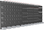 TORACK Garage Tools Organizer Boards Kit with Hooks, Wall Mount Tool Storage Pegboard Modular Peg Boards with Pegs(Black)