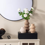 Ceramic Vase Home Table Decor - Flower Vase Set of 3 Living Room Kitchen Decorations Farmhouse Modern Rustic Vases Decorative Centerpiece for Shelf Bedroom Office Bathroom Dining Coffee Desk