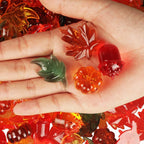 Jangostor 200 PCS Acrylic Leaves Mini Pumpkins Acorns Maple Leaves Acrylic Fall Decorations, Thanksgiving Table Scatter Fall Vase Filler Gems for DIY Crafts, Home, Thanksgiving and Autumn Decoration