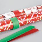 Current Silicone Holiday Red & Green Flip Wraps- Set of 6, Gift Wrap Holders, Silicone-Covered Metal Strips Flip to Securely Hold Gift Wrap Rolls, Electrical Cords and Posters,Roll Storage Holder