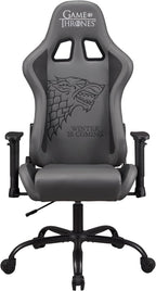 Game of Thrones - Gaming Chair or Office Chair, Adult Gamer Chair, Comfortable seat, Integrated headrest, Adjustable armrests and Height, Ergonomic backrest - Black
