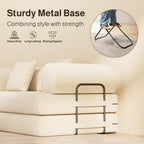 Ahomly 78.8'' Convertible Sofa Bed,5-in-1 Boneless Couch with Removable Armrests,Folding Futon Sofa Bed Includes 2 Pillows,Comfy Pull Out Couch for Living Room,No Assembly Required,Cream