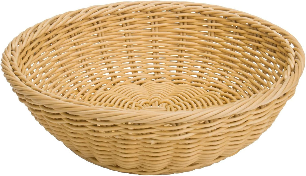 Westmark Saleen Multi-Purpose Basket, Suitable for Hotel and Catering, Round, Diameter Approx. 23 cm, Height: Approx. 9 cm, Synthetic Fibre, Edition, Light Beige, 02051930101